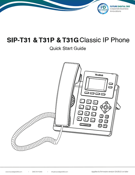 Yealink T31 T31P T31G QSG